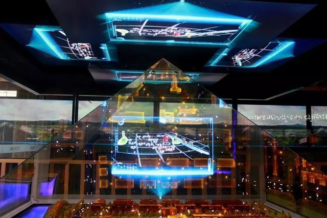 全息投影+數(shù)字沙盤會營造不一樣的視覺體驗